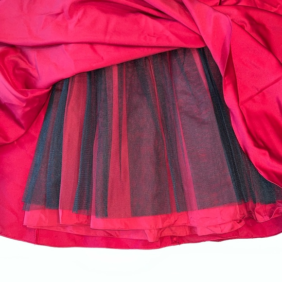 David's Bridal One Shoulder Red Dress - Picture 5 of 8